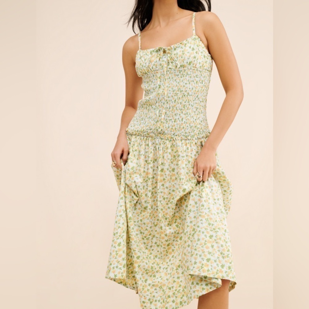 Free People Lavender Daze Dress (Green Combo) - Picture 3 of 6